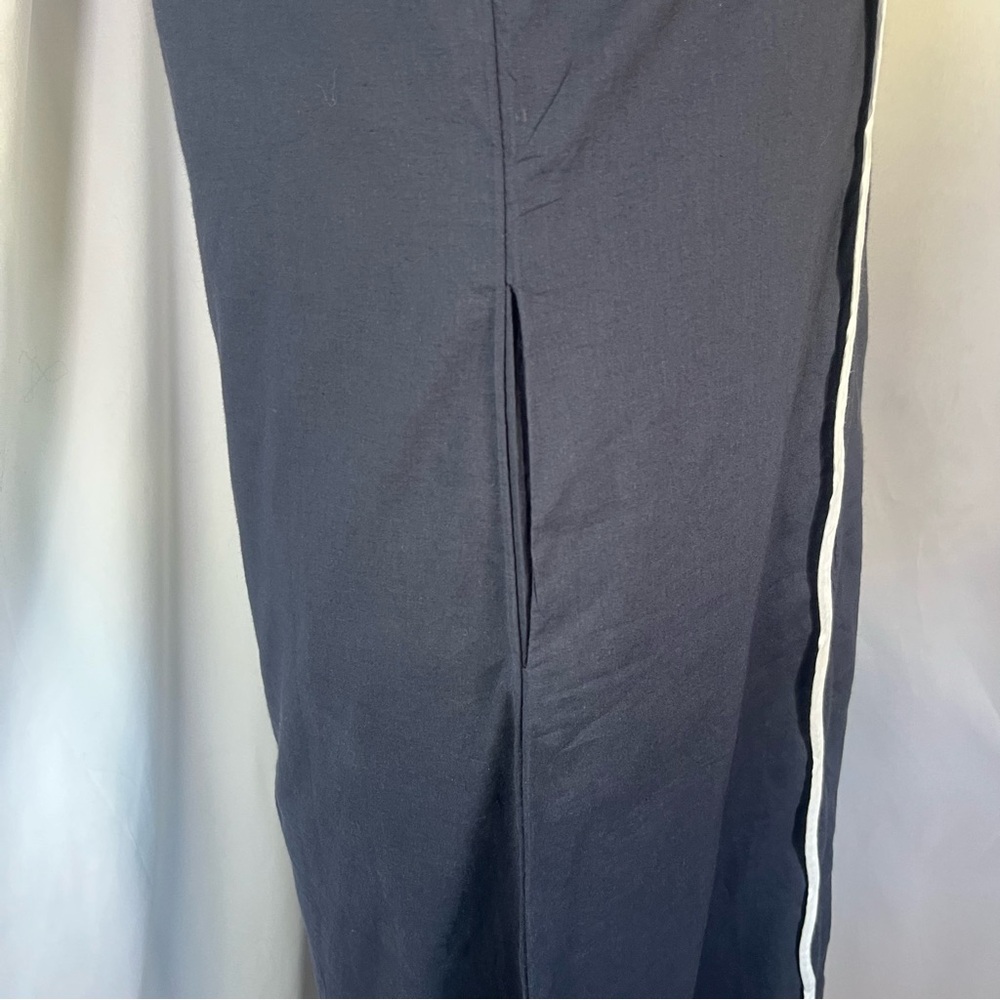 Madison Matthews Scallop Anne Cap Sleeve Maxi Dress Navy Blue Preppy Classic S - Picture 8 of 8